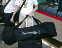 CarryMe Folding Bike at airport