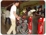 Rolling easily through a mass transit ticket carousel