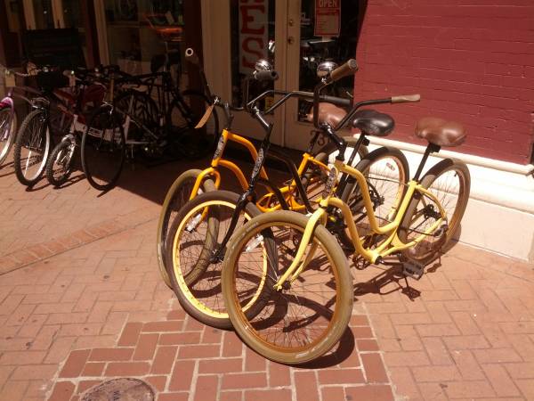 3G bikes for sale in front of our bike shop