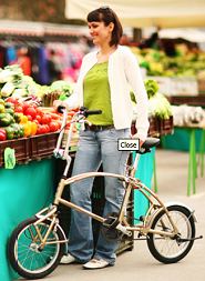 shopping with the Bigfish folding bike