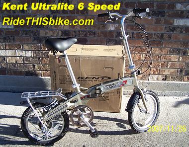Kent folding bike - Ultralite 6 spd
