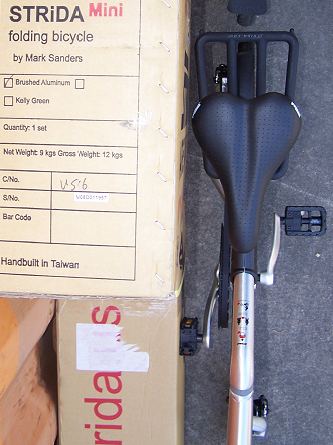 Silver Strida Mini folding bike