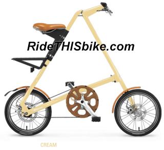 Strida 5.0 in cream - Unfolded