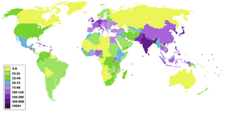 2007 world population map - wikipedia