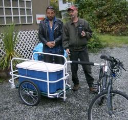 Combination bike tent and cargo trailer